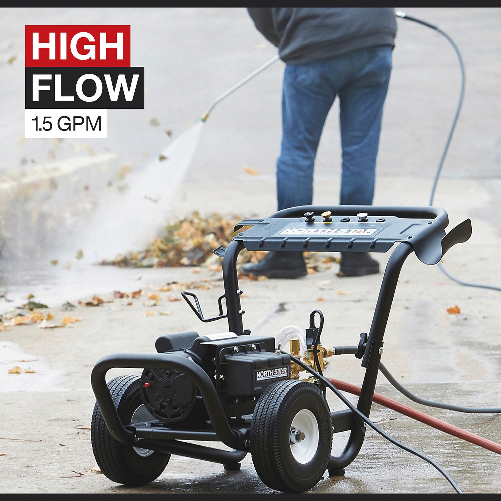 NorthStar Electric Cold Water Total Start/Stop Pressure Washer, 2000 PSI, 1.5