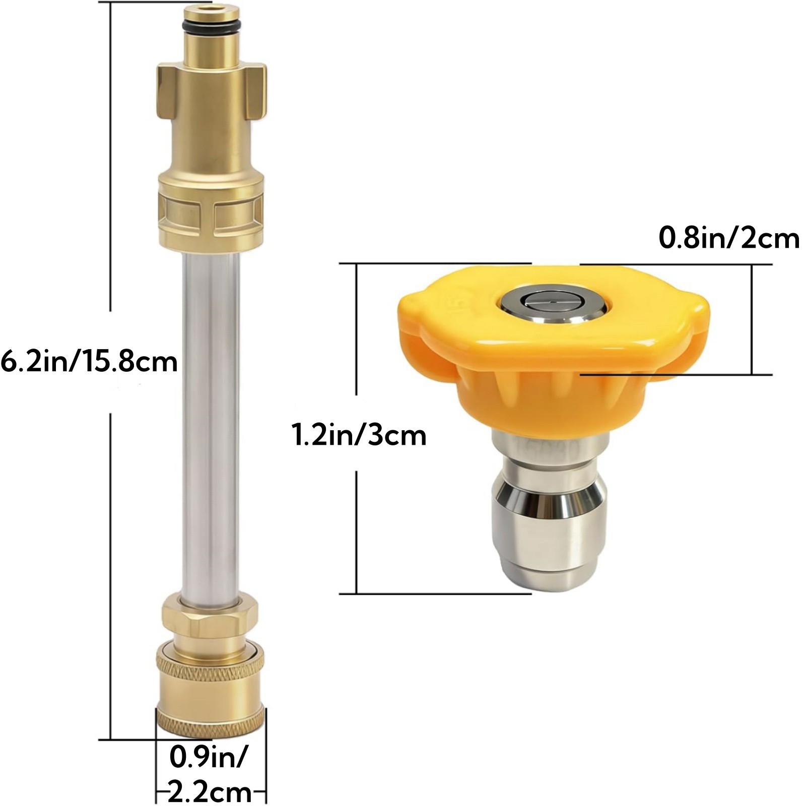 For Ryobi Husky Pressure Washer Quick Connect Adapter With 5 Color Coded Tips