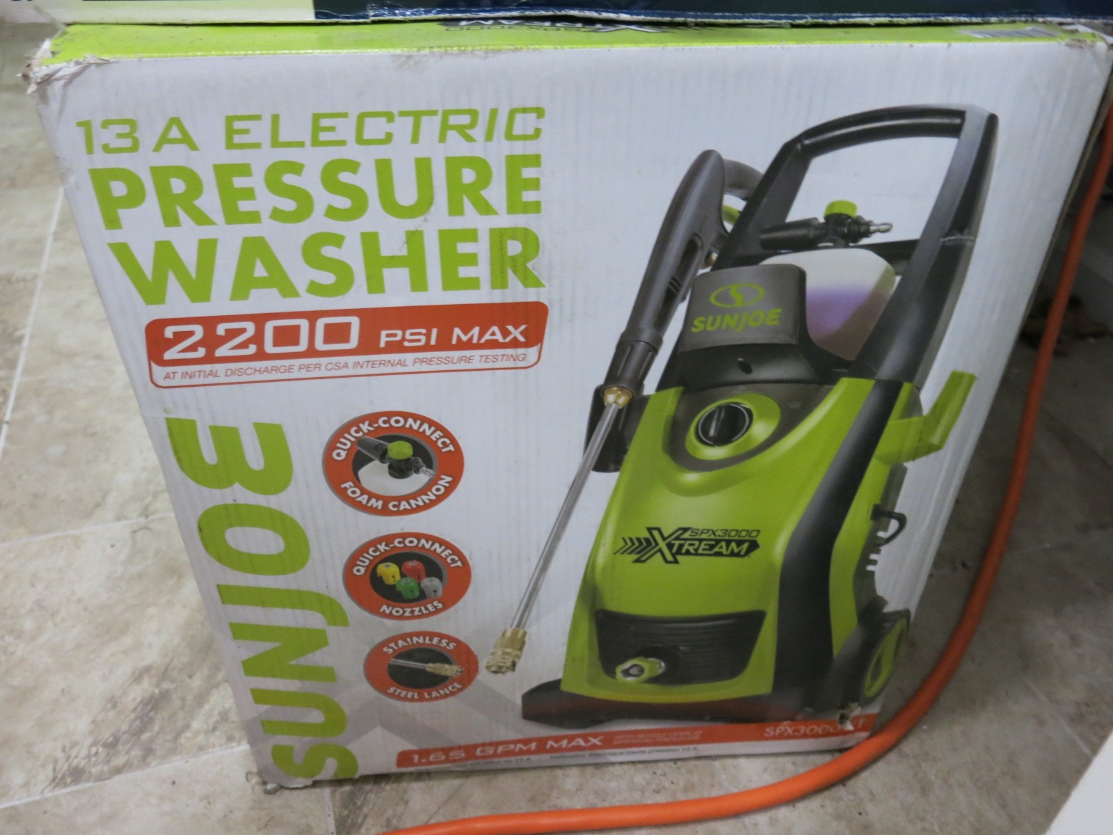 Sun Joe 2200 PSI Electric Powered Pressure Washer, 1.2 GPM Power Cleaner