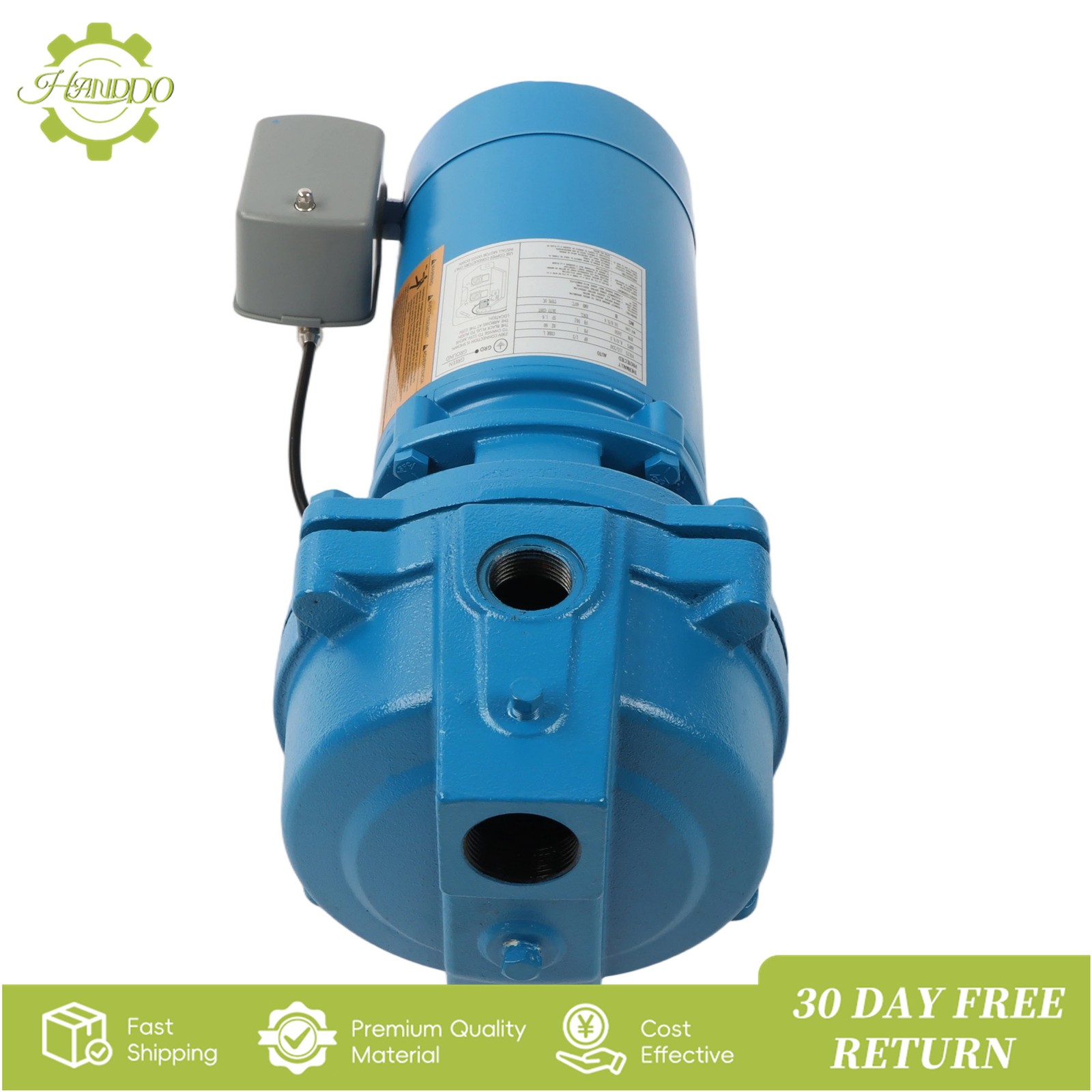 J5S Shallow Well Jet Pump 1/2 HP 16.5 GPM, Cast Iron, 115/230V Dual Voltage