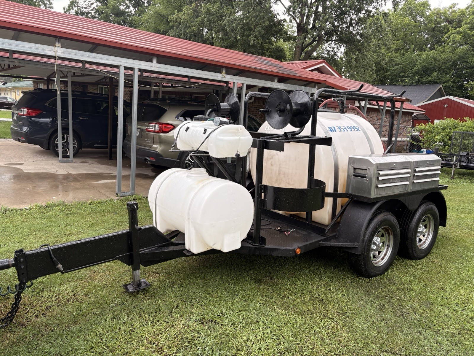 Mi-T-M ChoreMaster Gas Cold Water Pressure Washer Trailer w/ Hose Reel & Cleaner