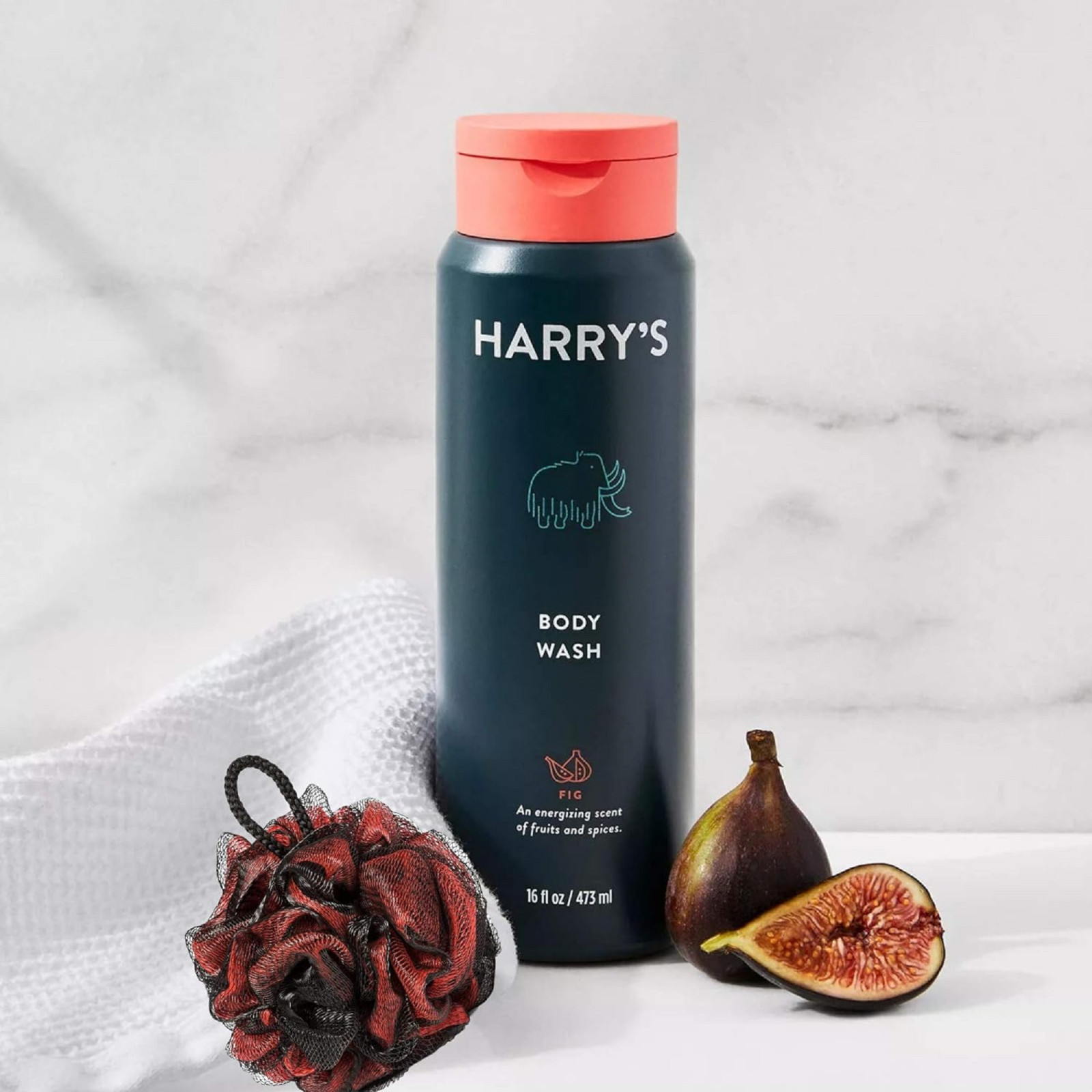 Body Wash – Paquete de 16 onzas con puf de baño 16 Oz./473 ml