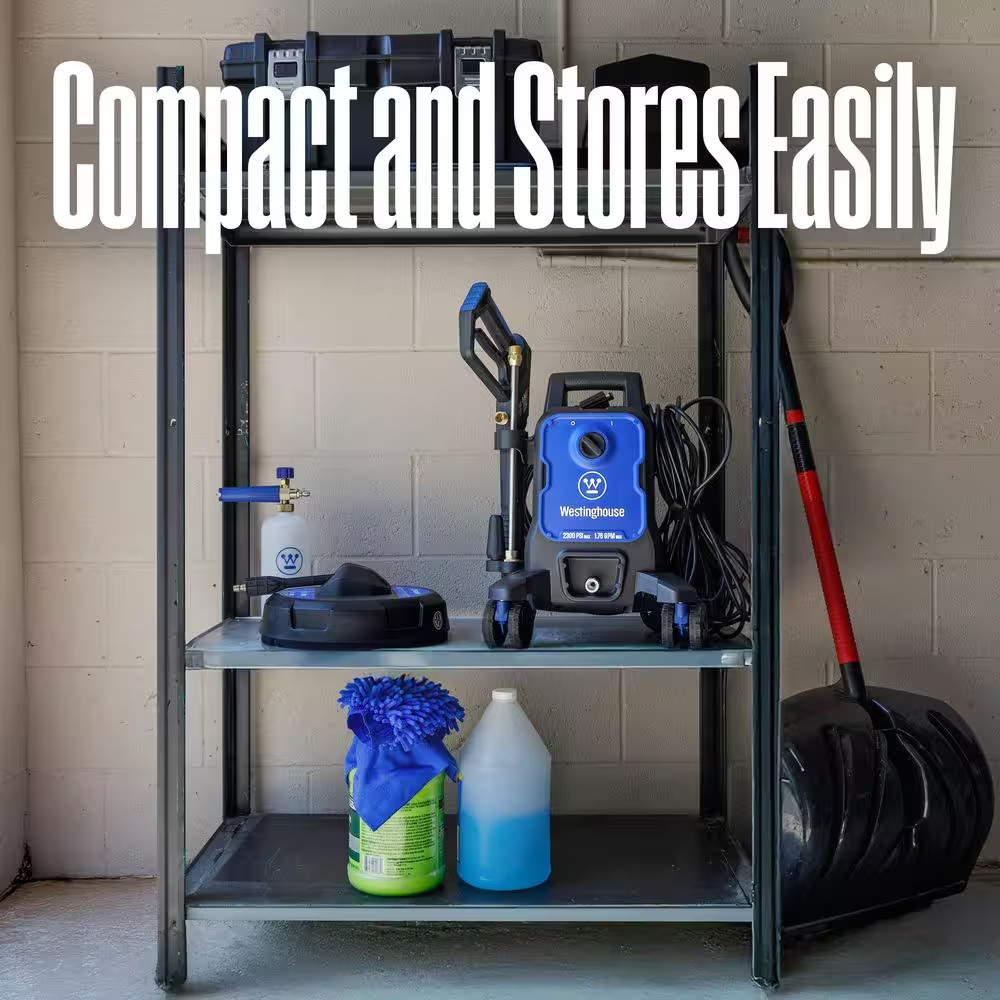 2300 Max PSI 1.76 Max GPM Cold Water Electric Powered Pressure Washer W/Anti-Tip