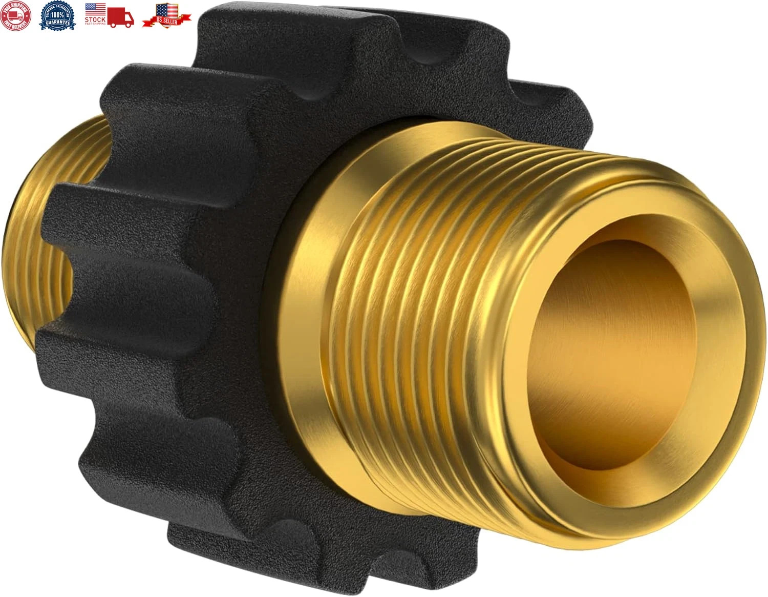 M22 14 mm Male Thread to M22 14mm Male Fitting Pressure Washer Hose Coupler
