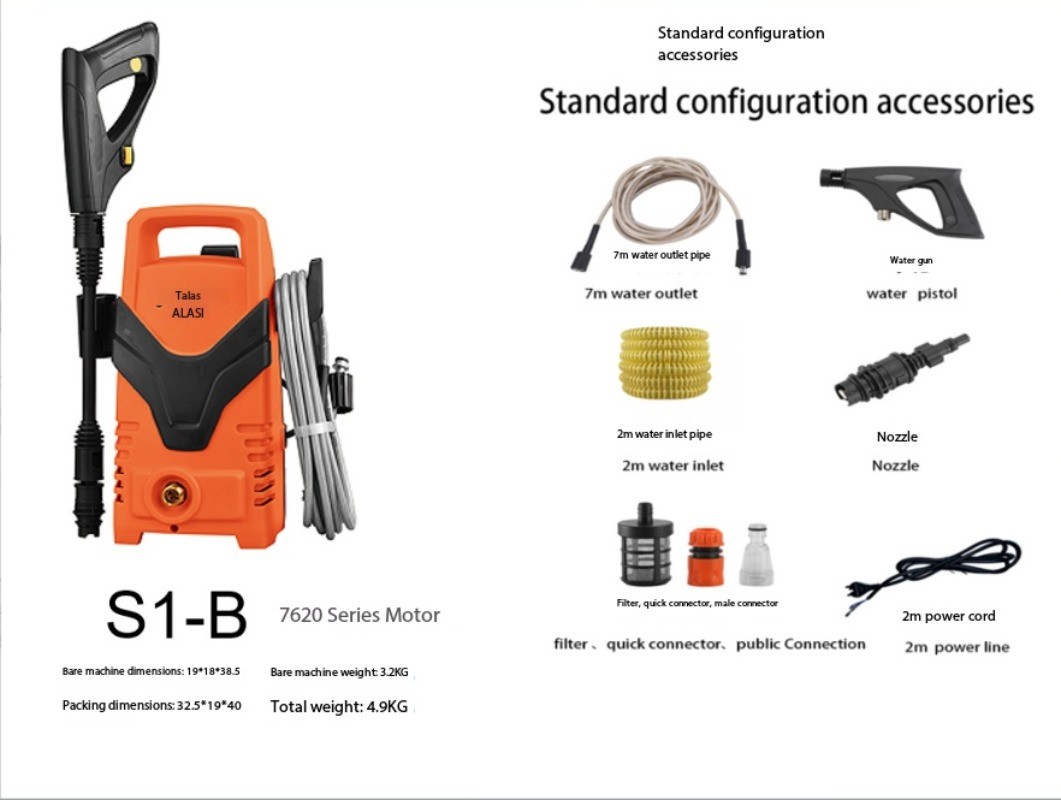 Home Use 220V High-Pressure Car Wash Machine – Fully Automatic Cleaning System
