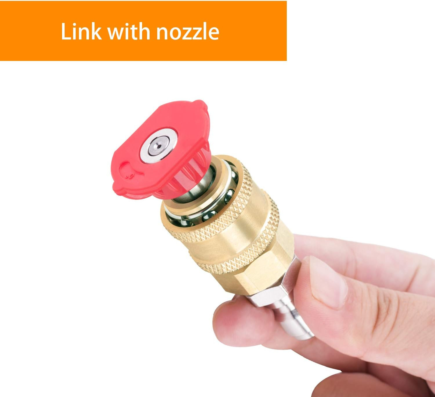 3 Pack Pressure Washer Coupler Brass Fittings 1/4 Inch Quick Connect To Female N