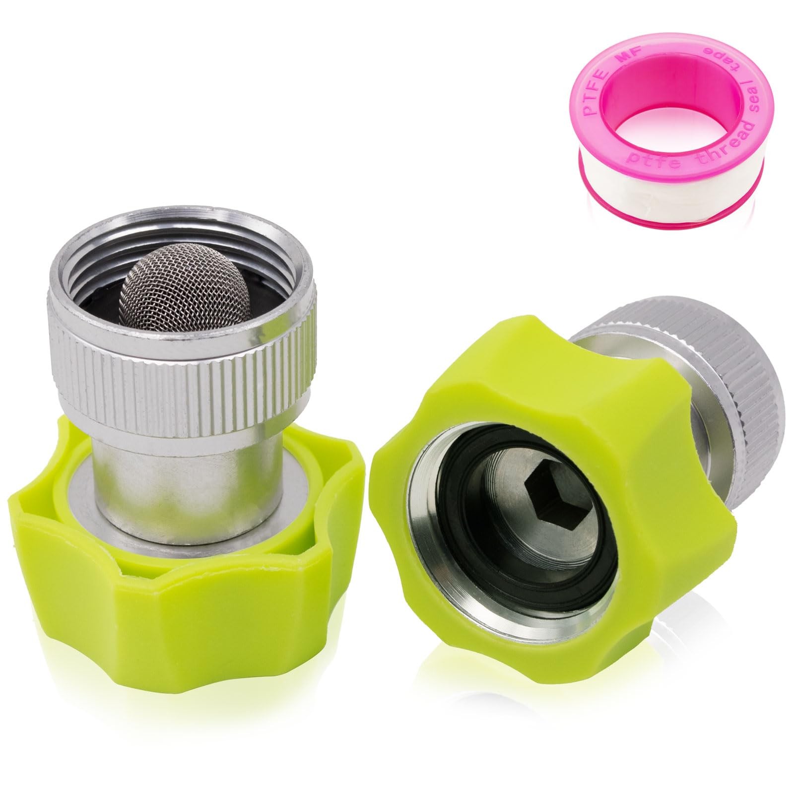 2 PCS 3/4 Inch Aluminum Pressure Washer Garden Hose Adapter Fits Sun Joe SPX