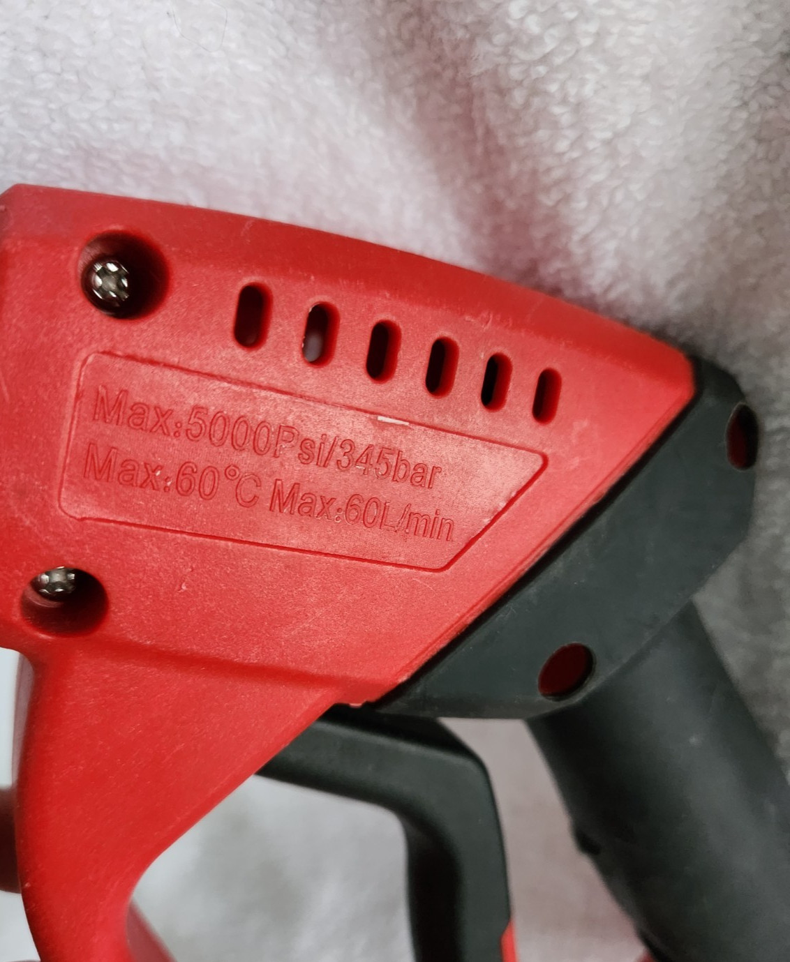 5000 PSI High Pressure Washer Gun Max: 60C Max: 60L/min Red & Black Compatible