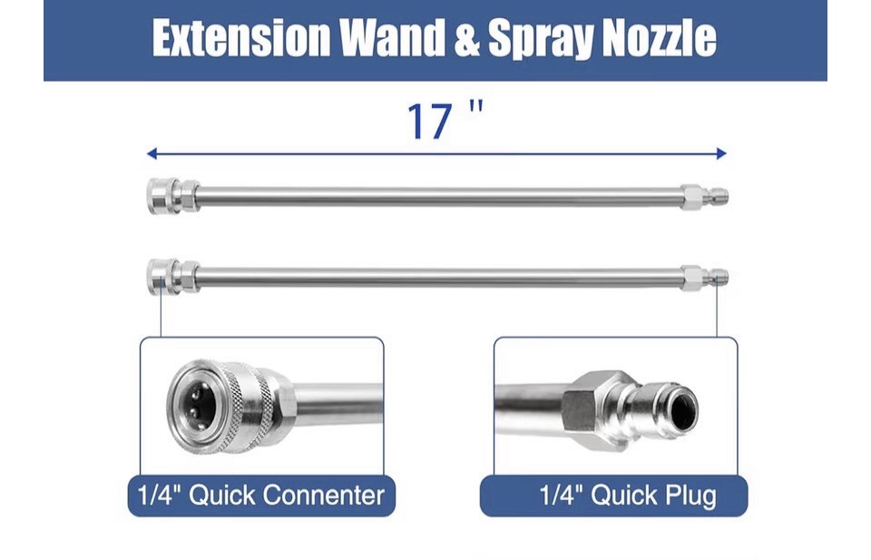 Janz Professional 16” Surface Cleaner 1,500-4,000 PSI Color Silver