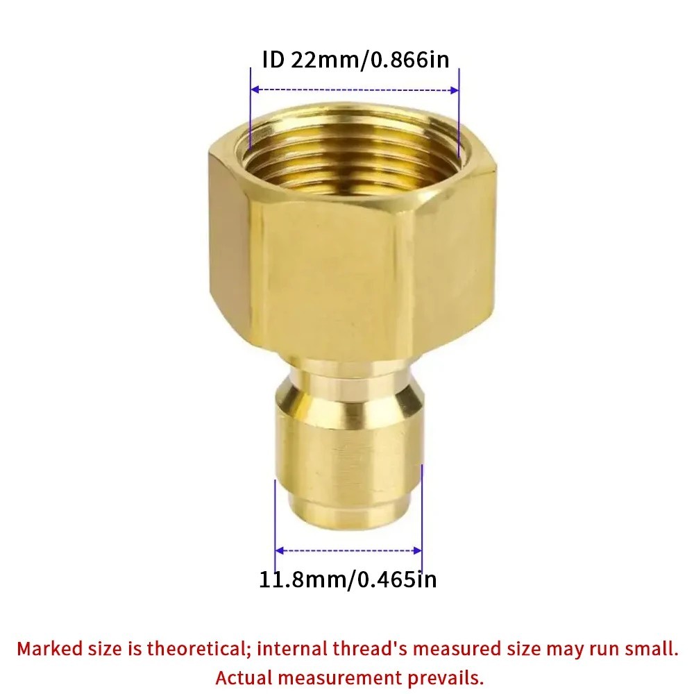 4PC Pressure Washer Adapter Set Quick Disconnect Kit M22 Swivel to 3/8” Connect