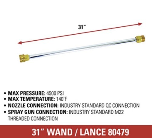 Spray Lance Power Washing Wand Lance Extension 4500-PSI x 31.5 in. W