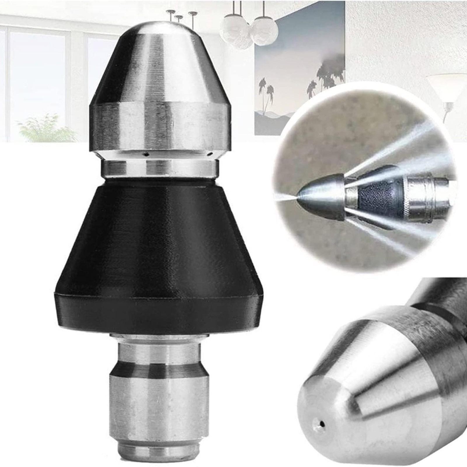 1Pc Pressure Washer Drain Cleaning Jetter Pipe Nozzle Sewer Hose 1 Front 6 Rear