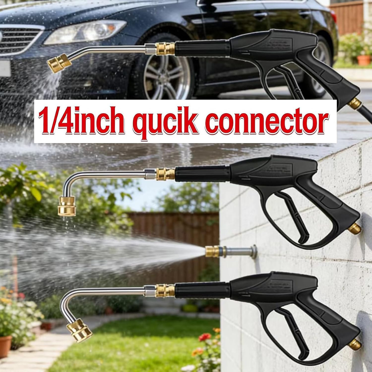 Markeny 90 Degrees Washer Extension Gutter Cleaner Attachment Accessory, High Pr
