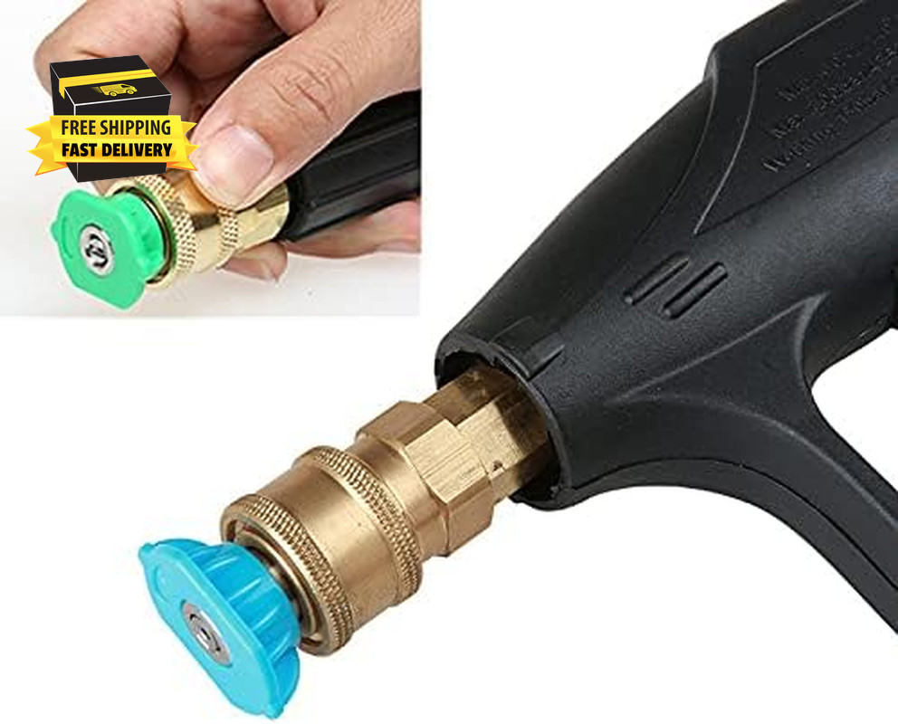 7 Pieces Pressure Washer Spray Nozzles Tips Set 1/4Inch Quick Connect – 2.5 GPM