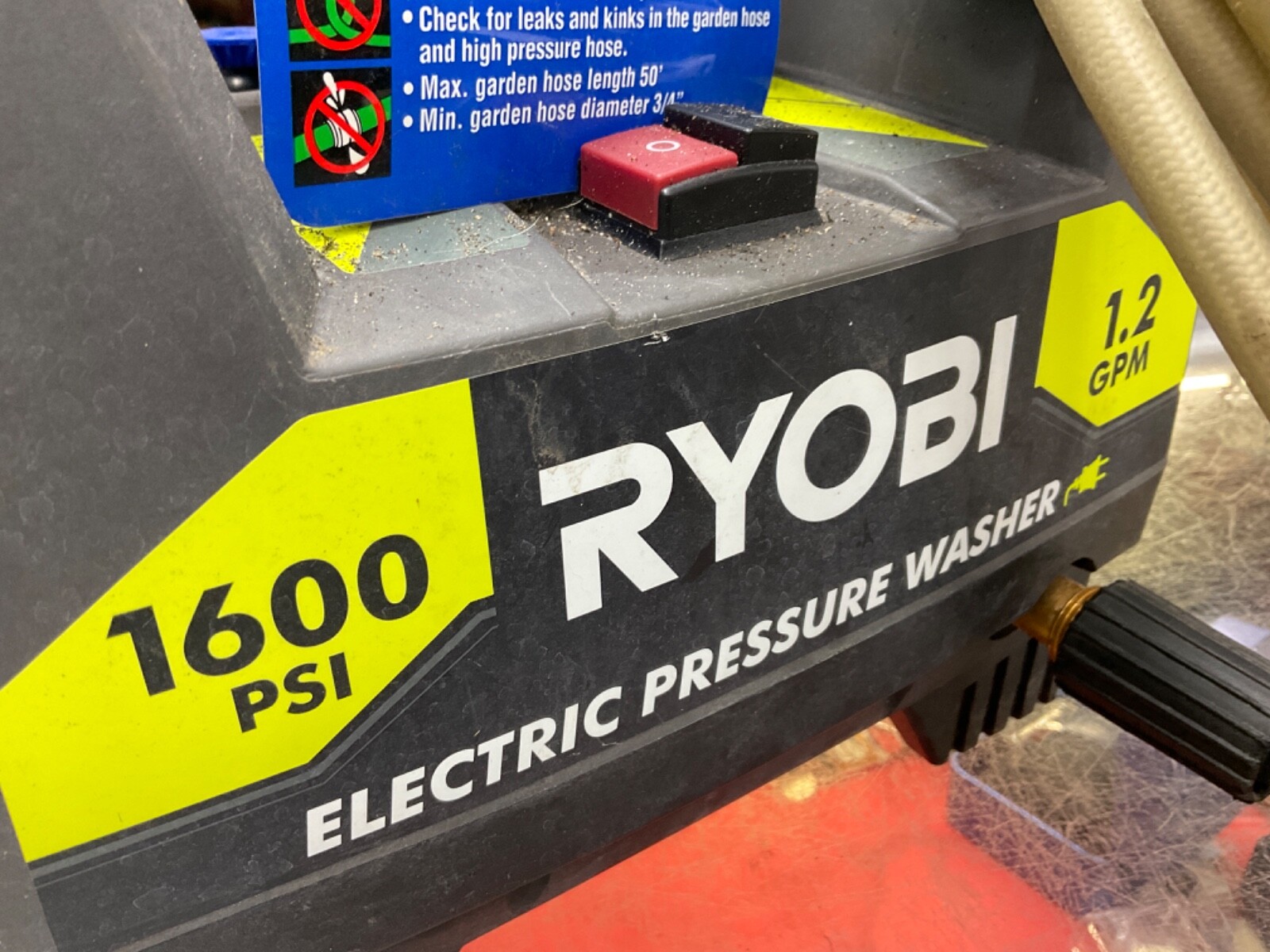 Ryobi RY141612 1600-PSI 1.2-GPM Electric Pressure Washer