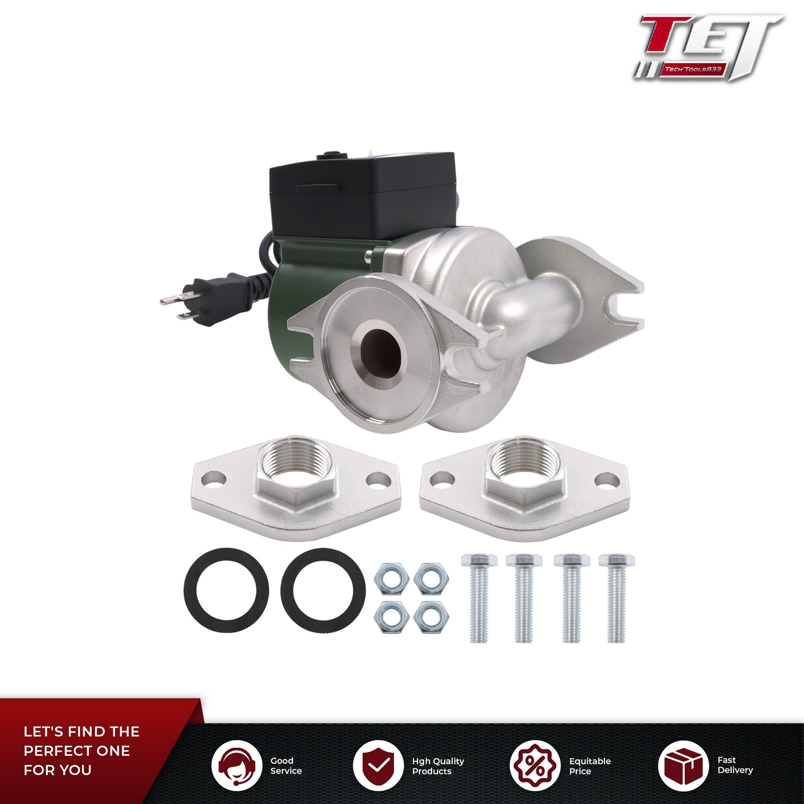 Water Circulation Pump 009-SF5 1/8 HP 115V 3250RPM 10GPM 150PSI