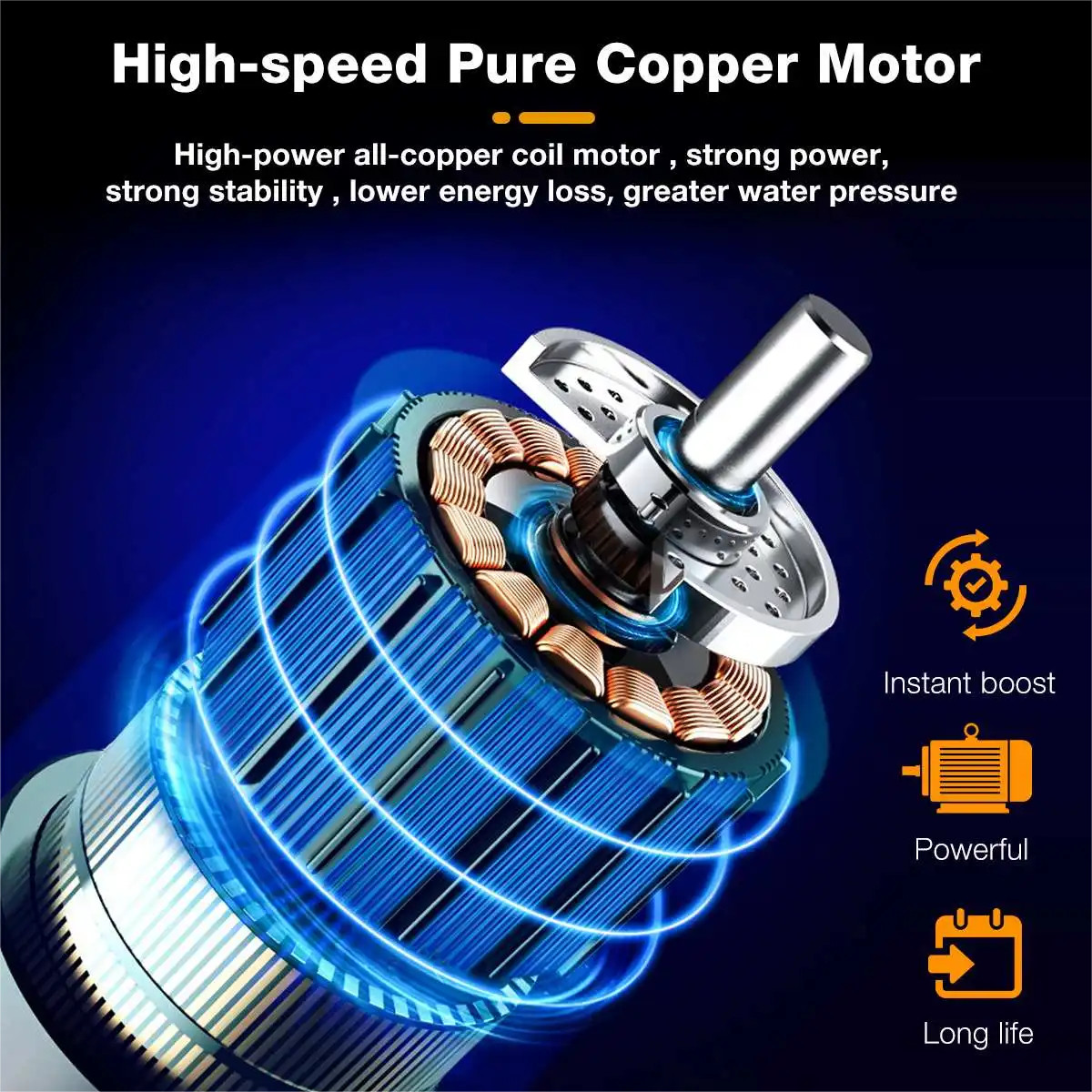 Portable Cordless Electric High Pressure Water Spray Gun Car Washer Cleaner Tool