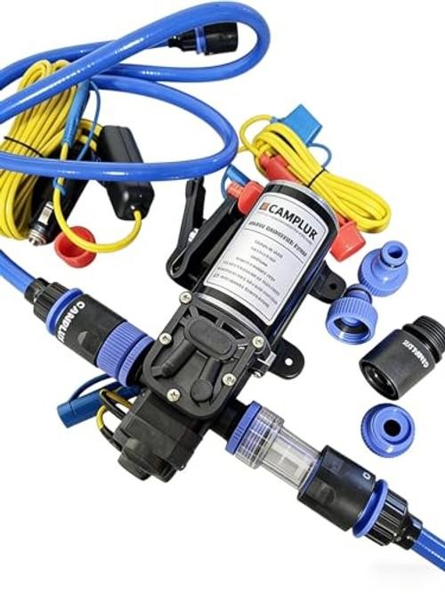CAMPLUX 12V 1.6 GPM 65 PSI High Pressure Pump Kit for RV Caravan