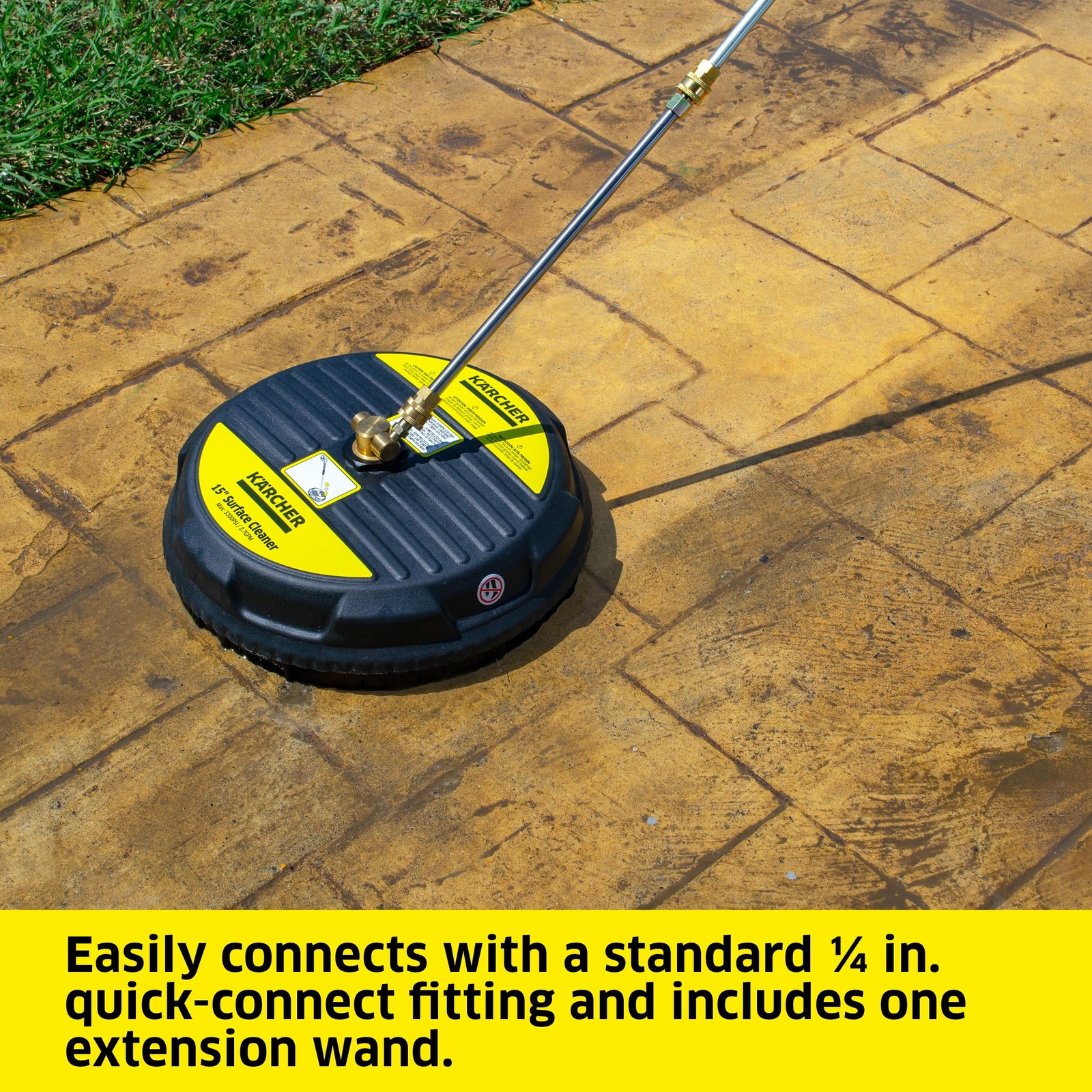 Pressure Washer Surface Cleaner 15″, Quick Connect, 2600-3200 PSI, Ideal for …