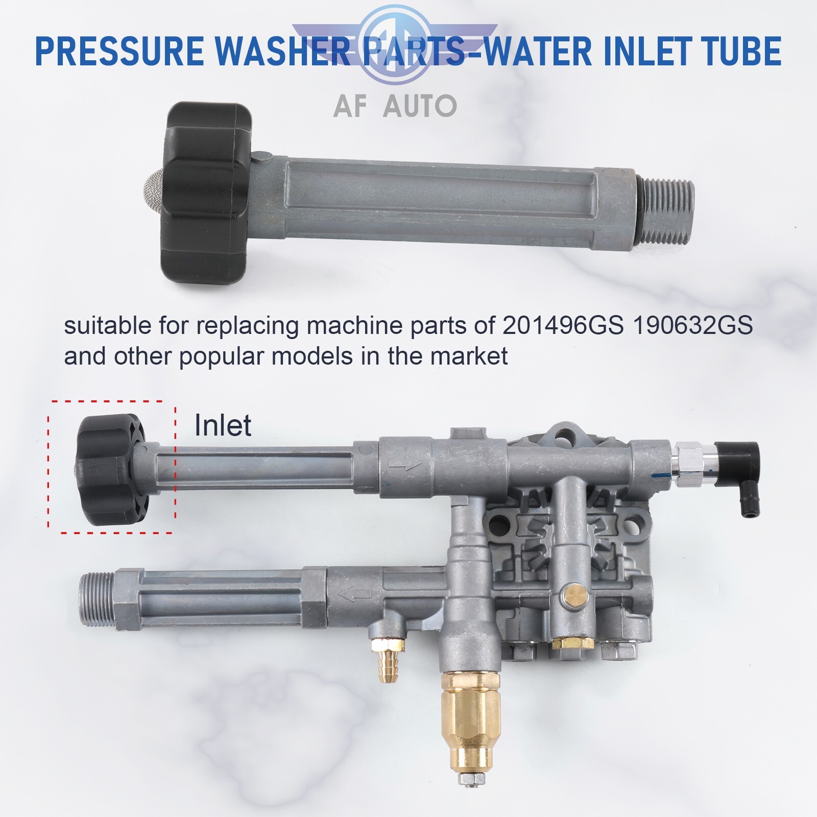 New Inlet Tube for Annovi Reverberi 201496GS 190632GS Pressure Washer Pumps