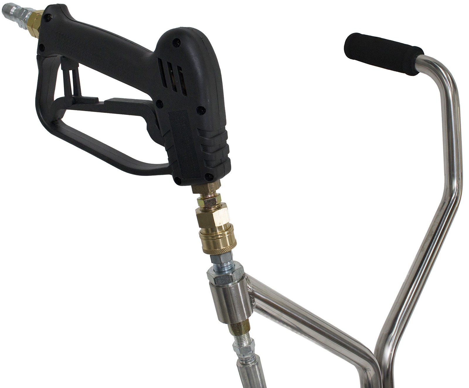 Erie Tools 18″ Stainless Steel Pressure Washer Flat Surface Cleaner with Wheels