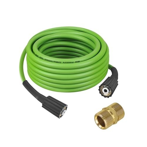 Universal Pressure Washer Hose 35FT, 3300 PSI M22/14 Fitting, Compatible with El