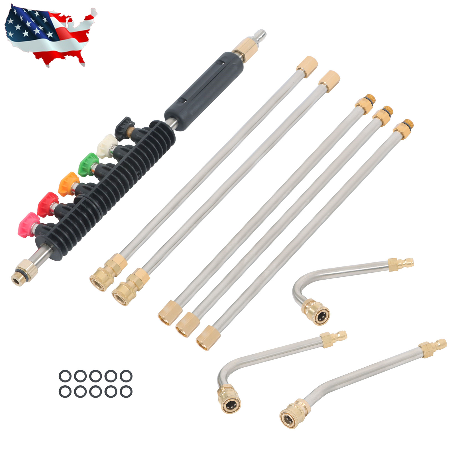 Pressure Washer Extension Wand Upgraded Power Washer Lance with Nozzle Tips 97in