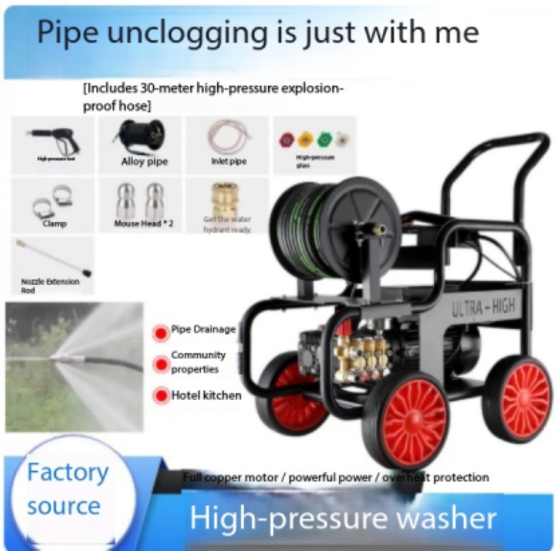 High-Pressure Pipe Cleaning: Gasoline and Diesel-Powered Drain Cleaning Machines