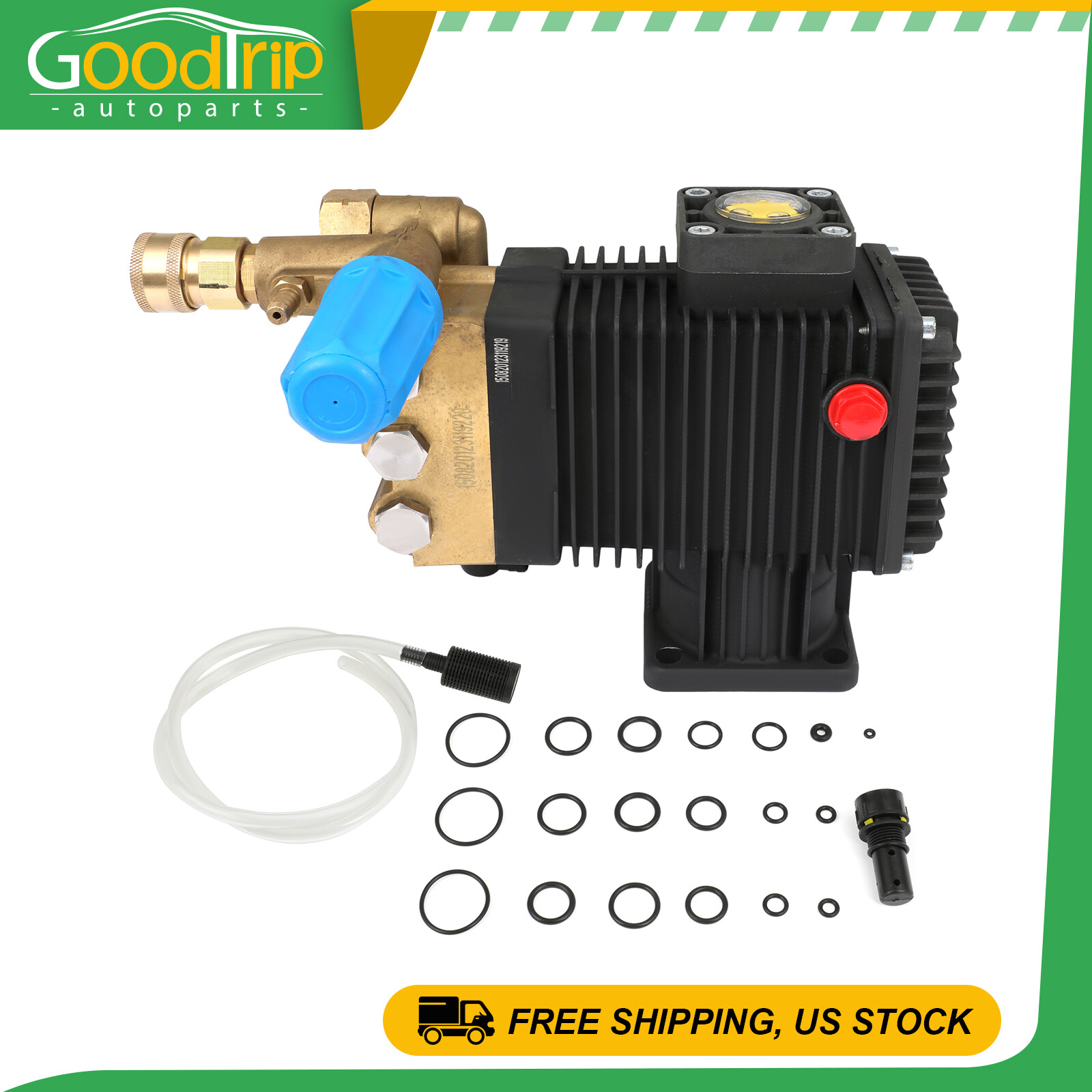 New 3/4″ Pressure Washer Pump for 5.5hp/6.5hp/7hp engine 2200psi-3000psi 2.5GPM