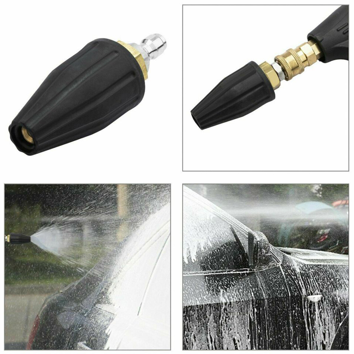 1/4″ High Pressure Washer Rotating Turbo Nozzle Spray Tip 4.0 GPM 4000PSI Spray