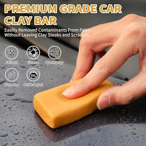 Wontolf Clay Bar Kit, Complete Clay Bars Auto Detailing Clay Luber Lubricant Car