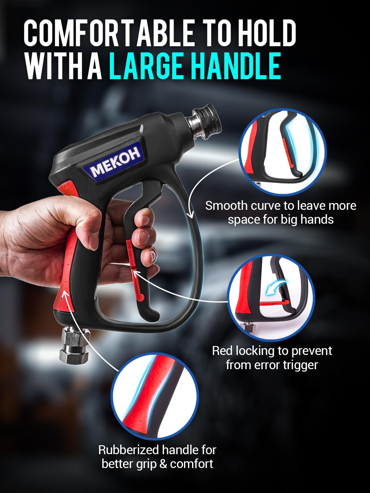 Short Pressure Washer with Swivel, 5000 PSI High Power Washer Spray , 10 GPM …
