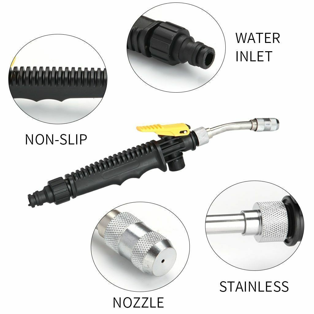 2-In-1 Garden High Pressure Power Washer Nozzle Car Washing Spray Gun Accessory