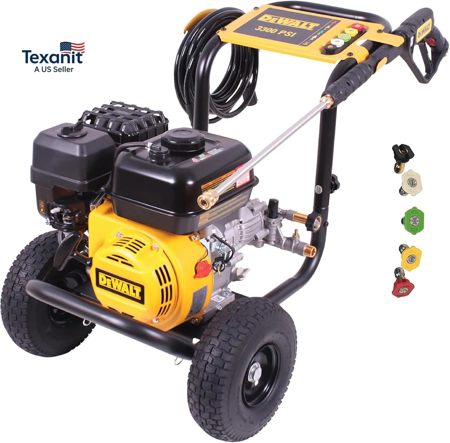 3300 PSI Gas Pressure Washer, 5 Nozzles, Spray Gun, Wand, 25-Ft. Hose, DXPW3300-