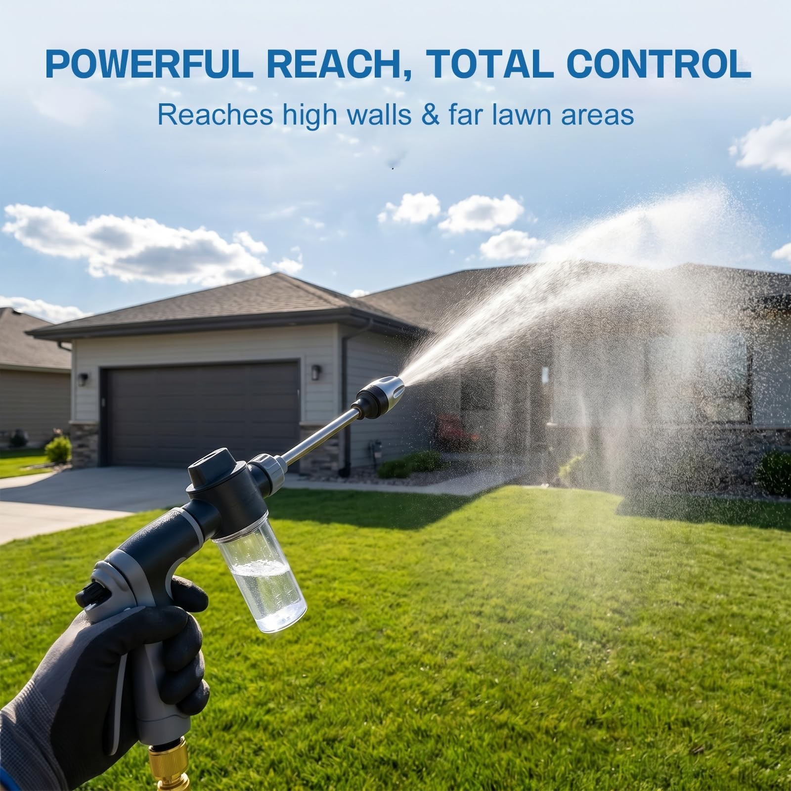 High Pressure Water Jet Nozzle for Pressure Washer, 360° Rotating Head, 3 Modes