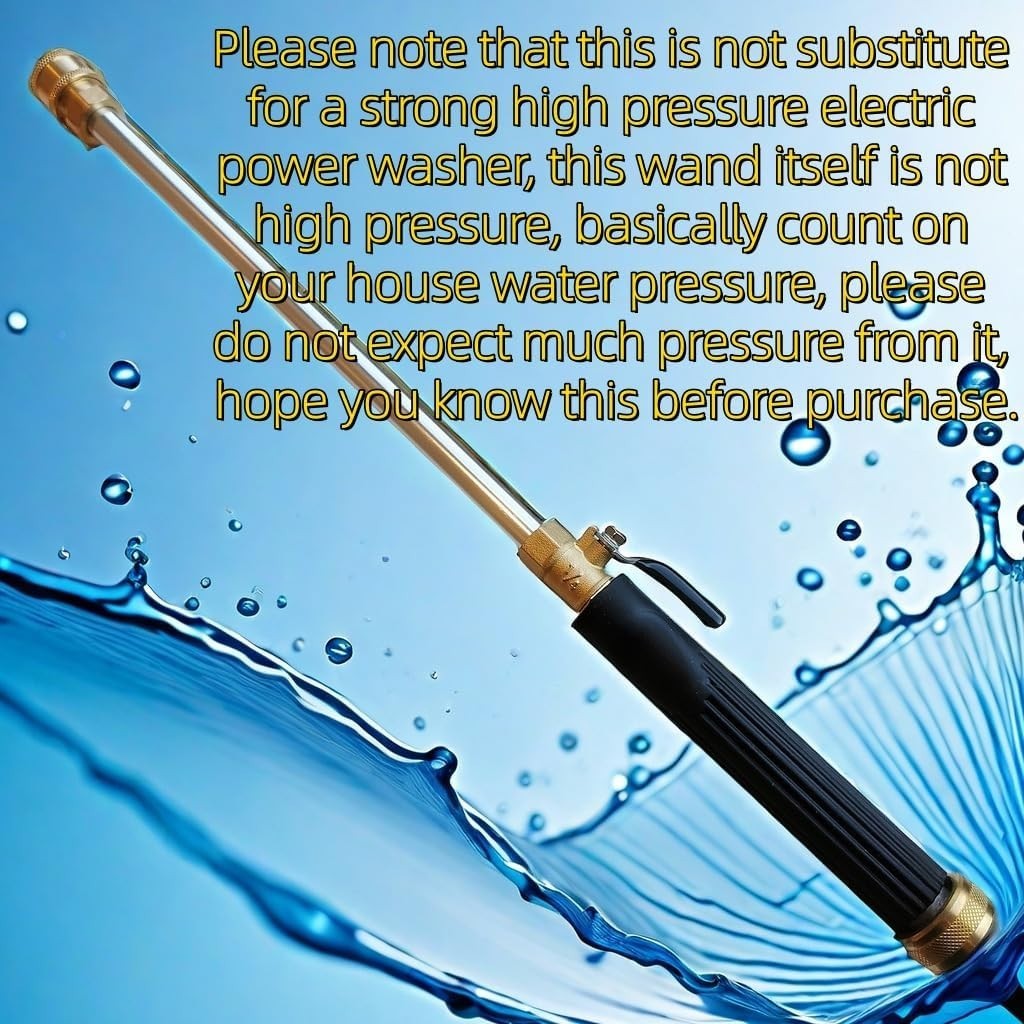 Versatile Brass Washing Wand – Perfect for Patio, Car, and Garden Cleaning
