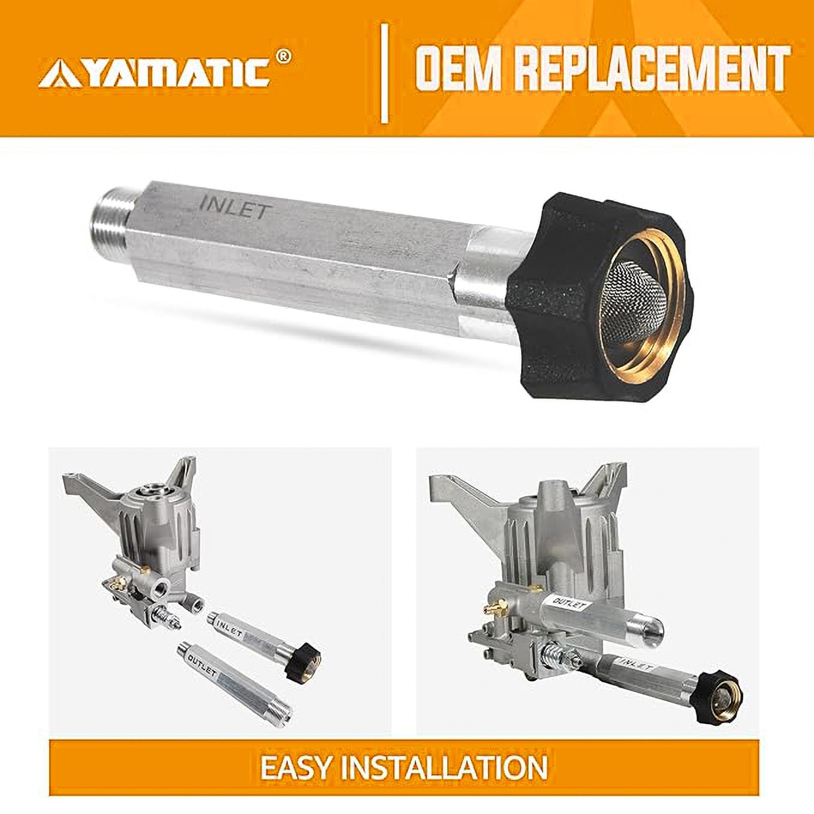 YAMATIC Inlet for Pressure Washer Pump for 201496GS 190632GS
