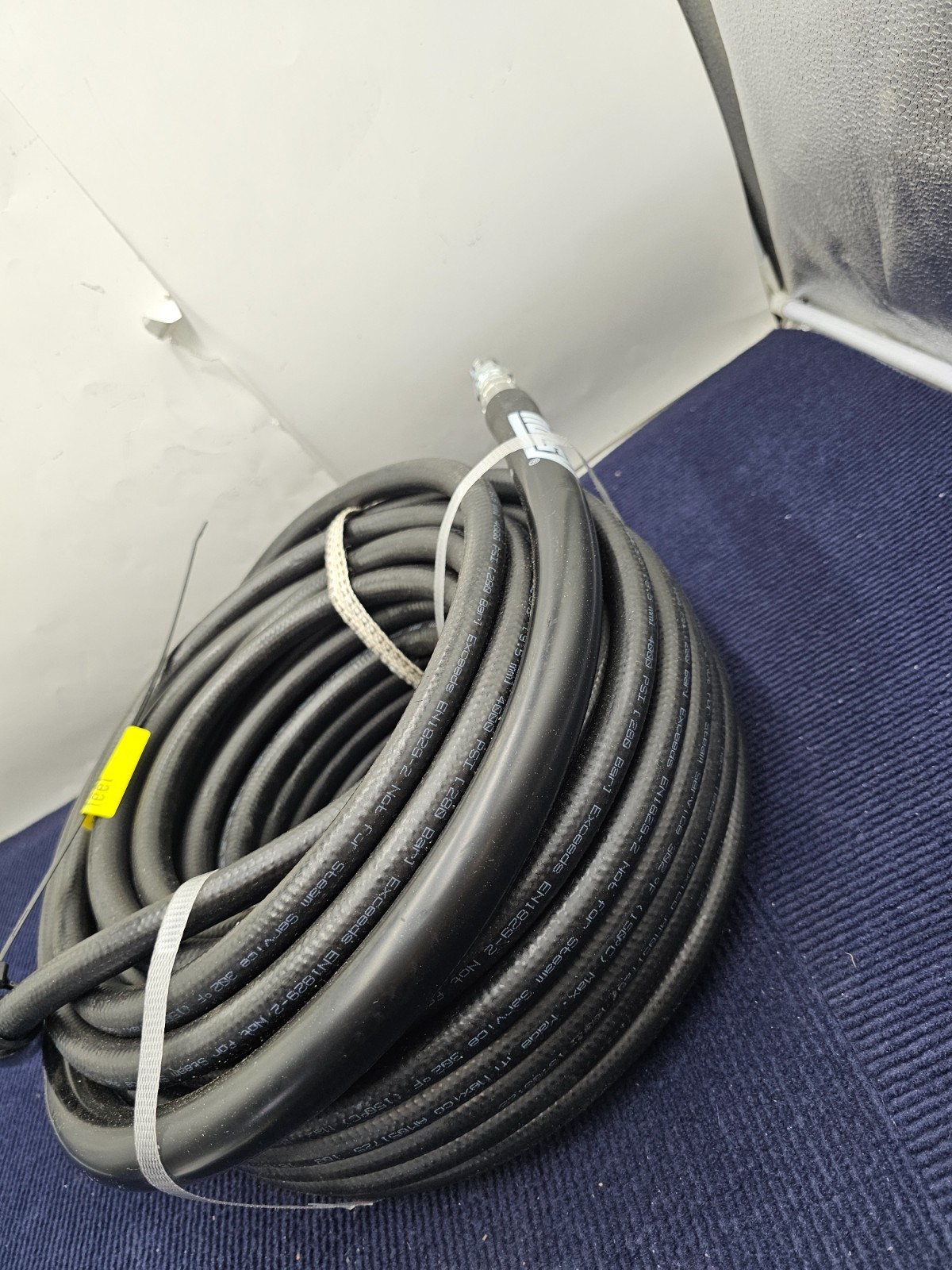HOTSY 4000 PSI Pressure Washer Hose 75 ft. 280 Bar EN1829-2 Black Heavy Duty