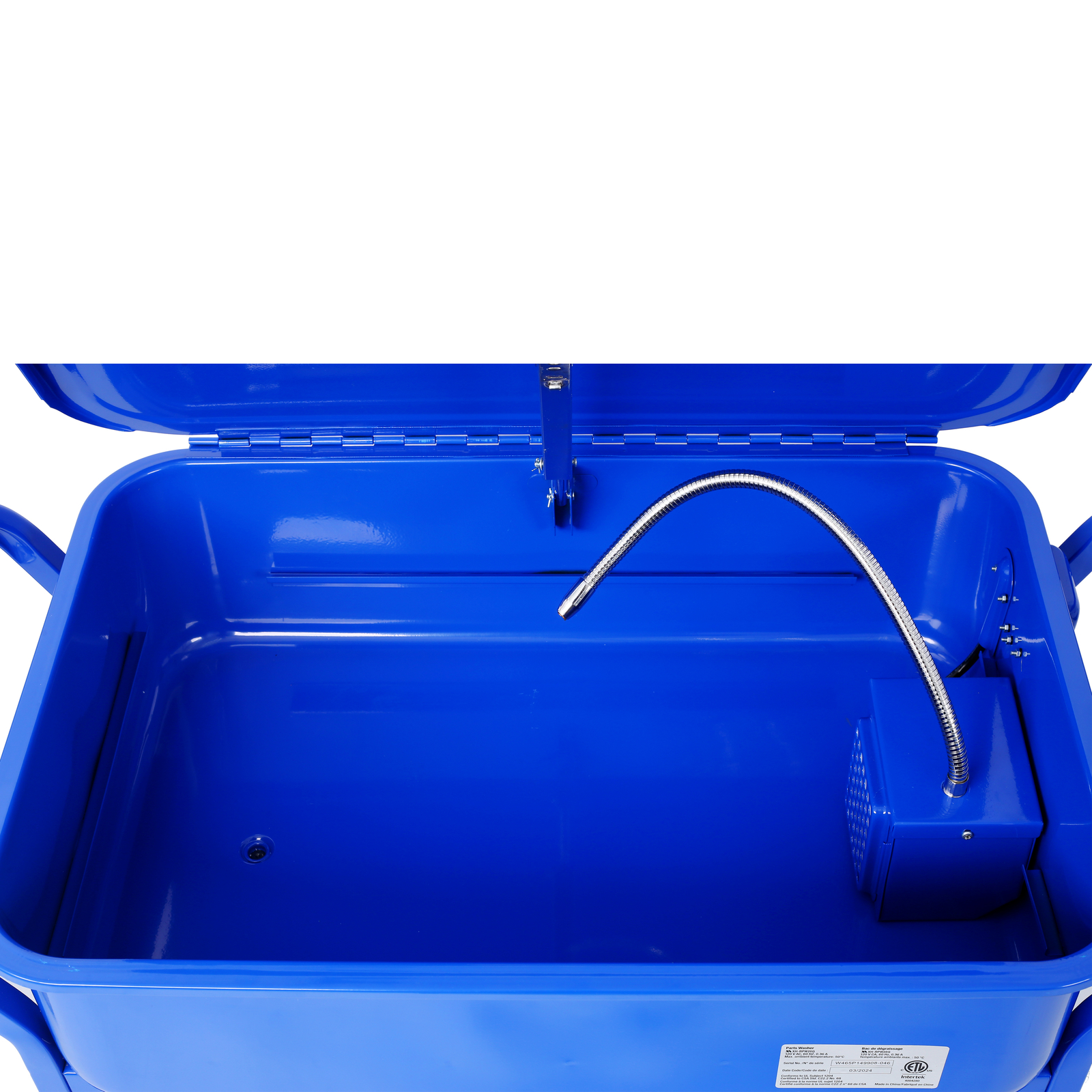 Mobile Parts Washer 20 Gallon Portable Cleaner for Use w/ Water Based Cleaning