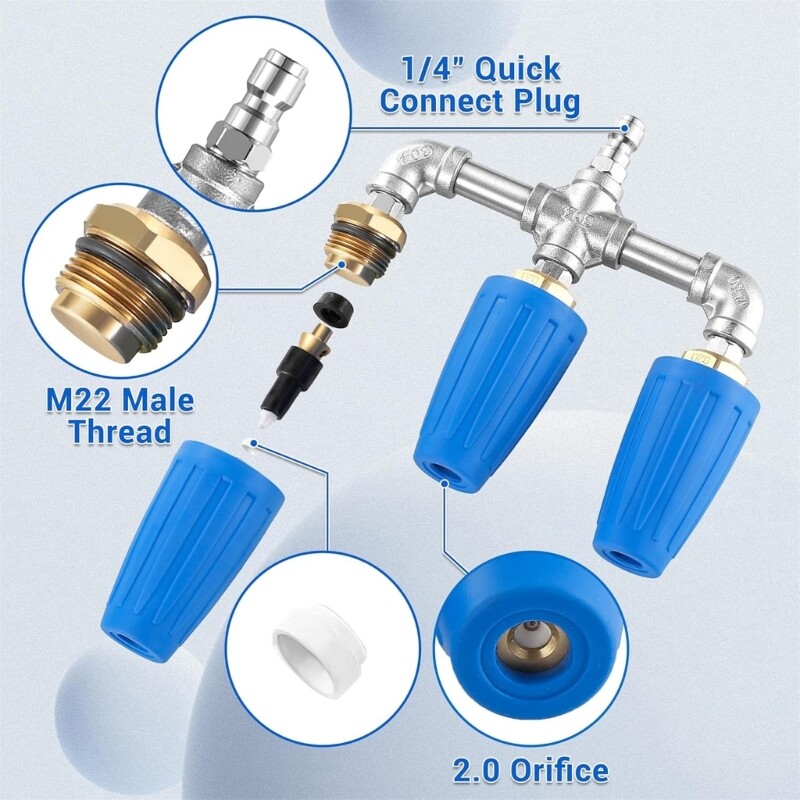 High Performances Triple Turbos Nozzle 360Degree Rotation For Pressure Washers