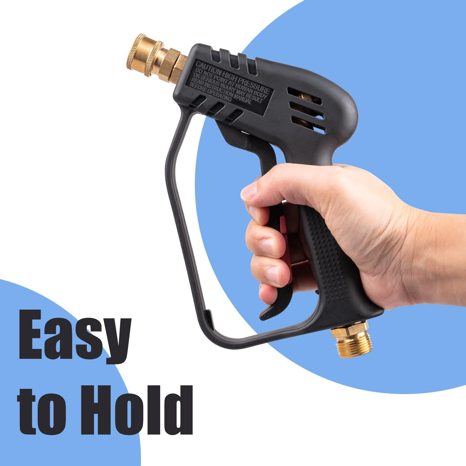 Pressure Washer Gun, Max 4000 PSI with 5 Colorful Nozzles, 1/4″ Quick Connect…