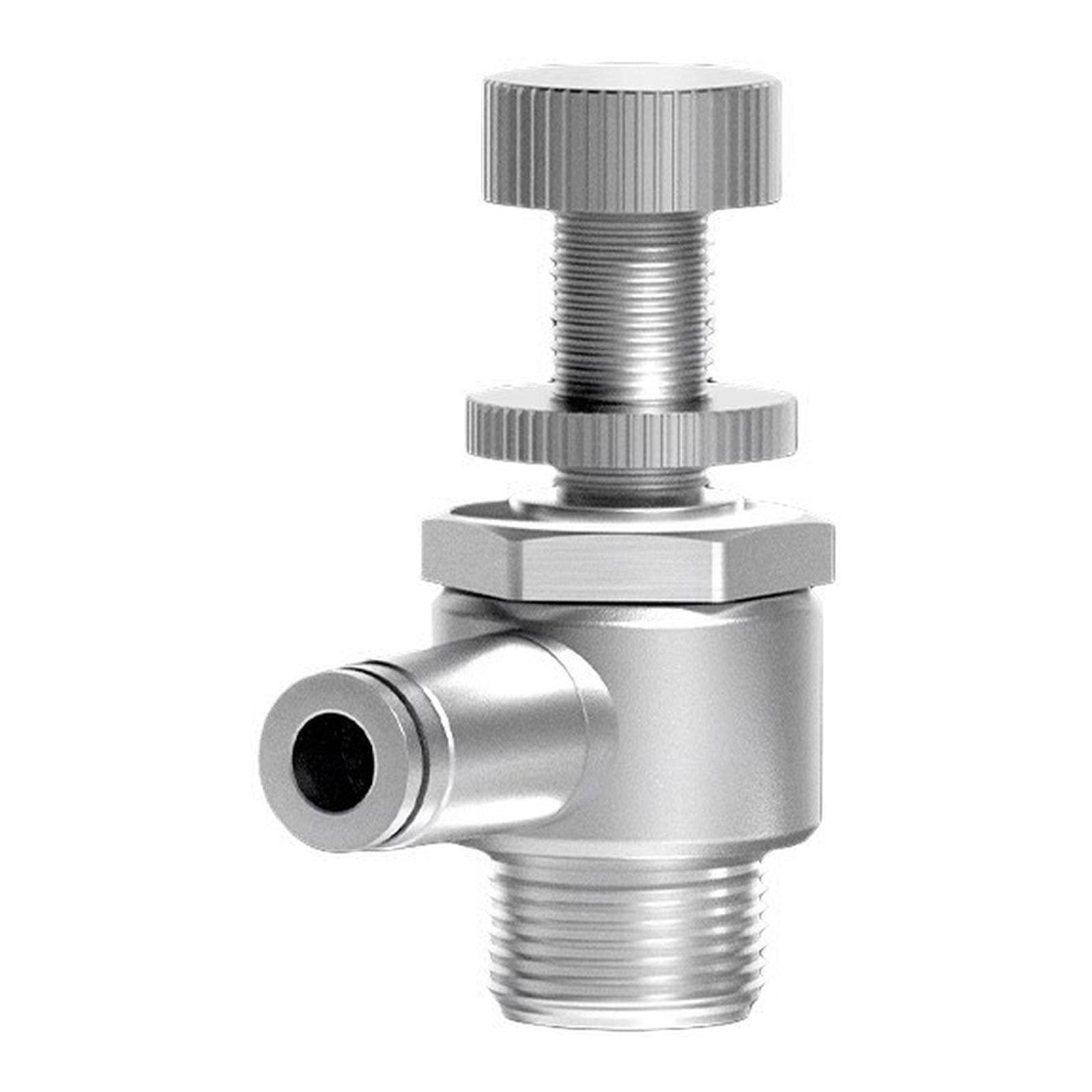 Throttle Control Valve Stainless Steel M5 Quick Connect for Airflow Regulation
