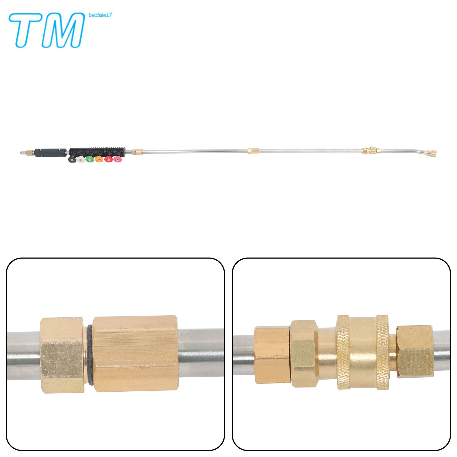 9 Pack High Pressure Water Gun Extension Rod 1/4’’ Quick Connect 4000 PSI