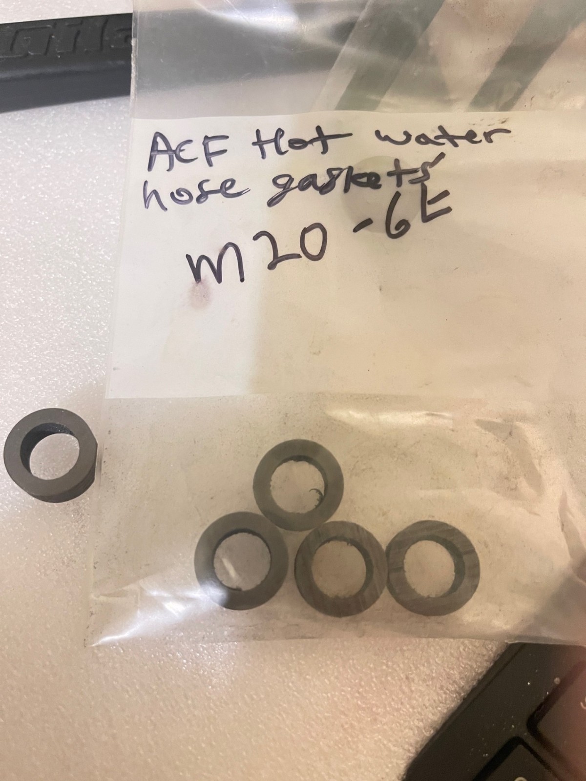 6 Pack Hot water hose gaskets m20-6E 5/8″ODx 7/16″IDx1/4″Hx1/8″Wall(4G)