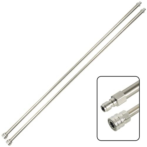 Hourleey Pressure Washer Extension Wand, 120 Inch (10ft) Stainless Steel with 1/