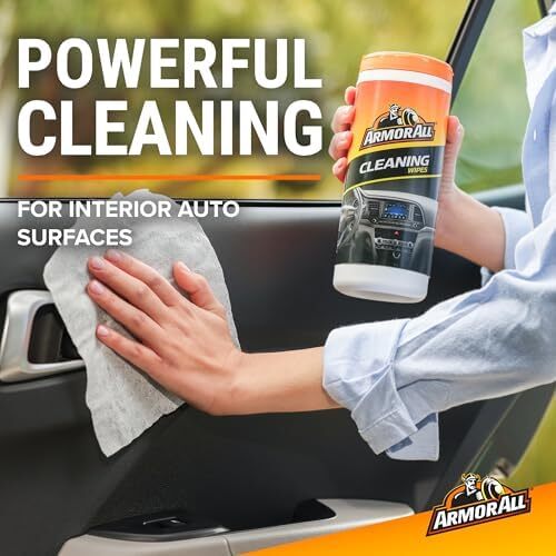 Armor All Car Interior Cleaner Wipes, Car Interior Cleaning Wipes for Dirt and D