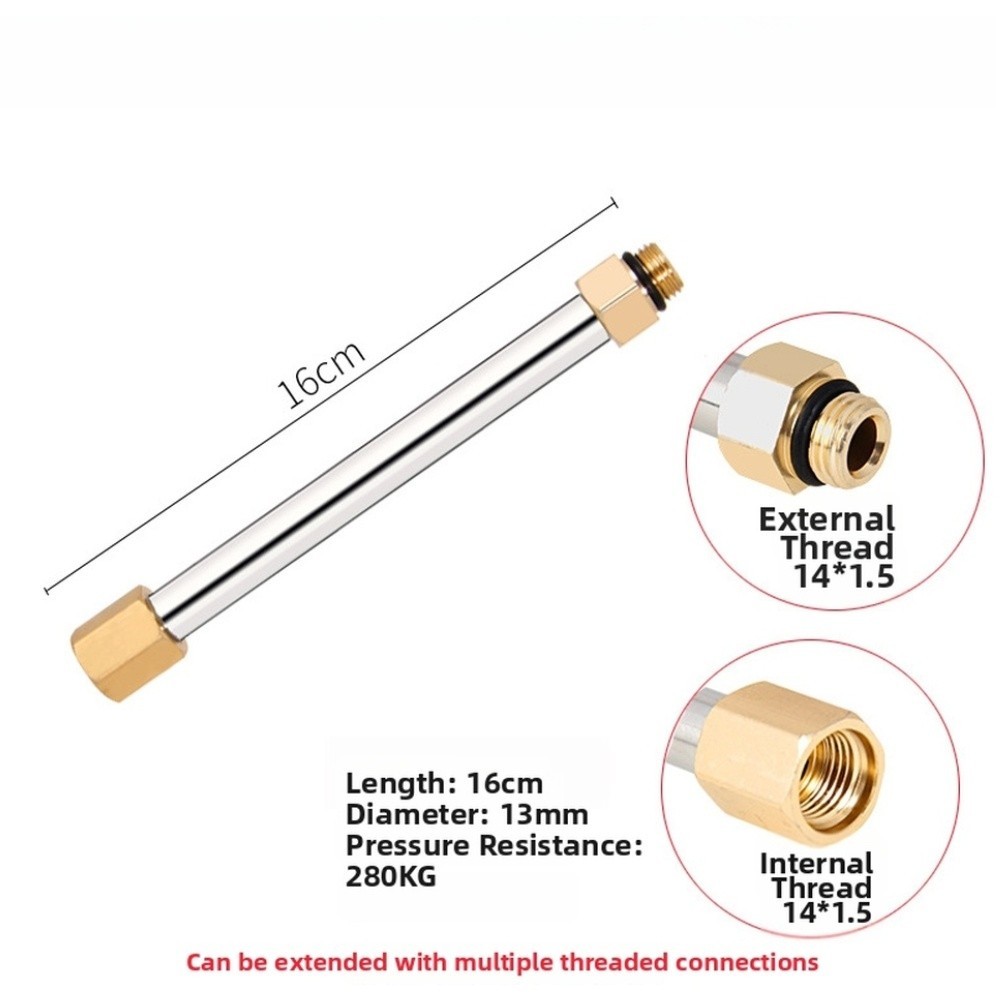 For Pressure Washer Extension Wand Stainless Steel 16cm 22.5cm 35cm 53cm