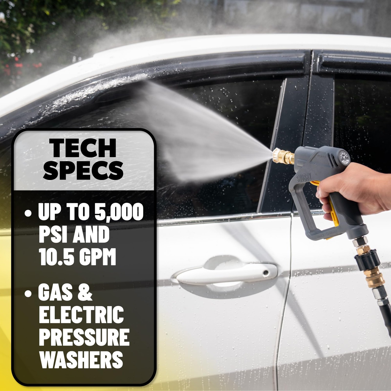 Snubby Pressure Washer Gun w/ Foam Sprayer for Car Washing & Home Cleaning