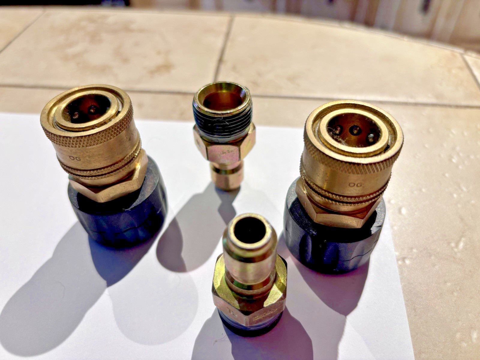 4X Pressure Washer Adapter Set M22 14mm to 3/8 Inch Quick Connect Fittings
