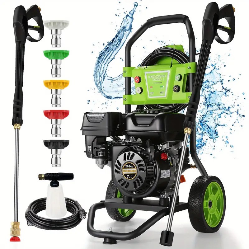 High Pressure Washer 4200 PSI Commercial Gas Power Cleaner with Swivel Joint